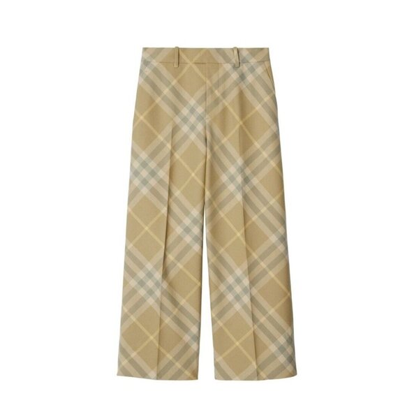 Burberry Check Print Wool Trousers Size 40 US 6 - Picture 1 of 3